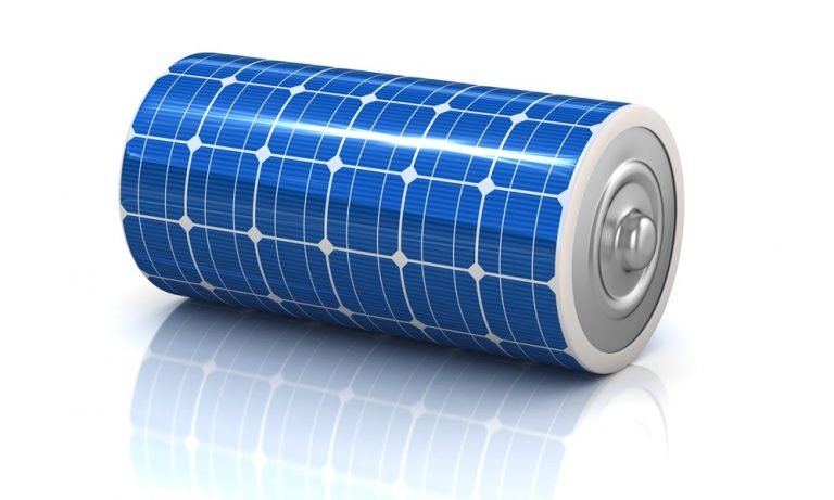 enerji depolama - solar power 3d concept - solar panel battery