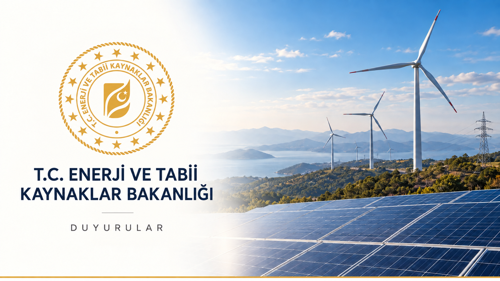 T.C. Enerji ve Tabii Kaynaklar Bakanlığı duyuru görseli